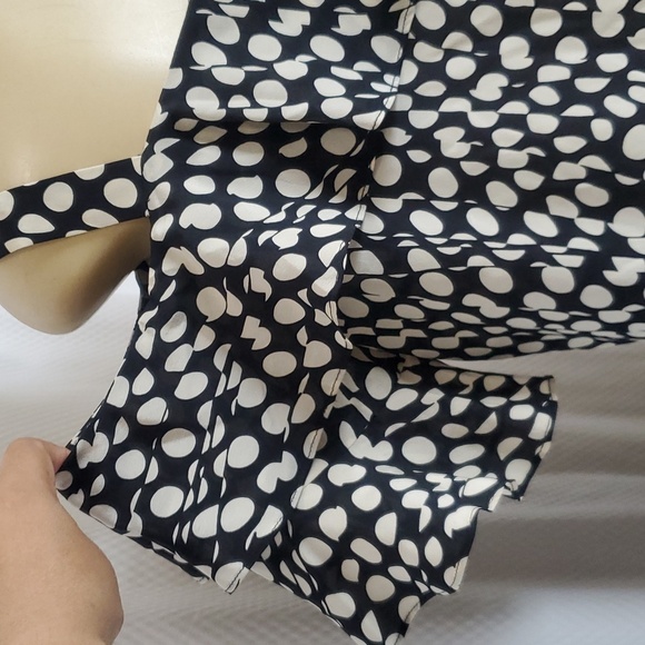 J. Crew Collection Silk Cold-Shoulder Top in Ratti Polka Dot Size L - Picture 6 of 10